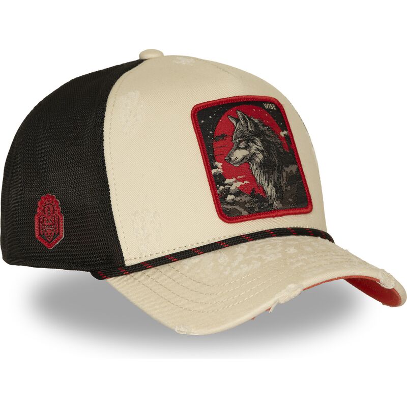 czapka-trucker-bezowo-czarna-wilk-wise-bea3-wisb-beasts-od-capslab