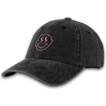 Czapki zakrzywiona czarny taśma regulowana Smiley Washed Pica Pica