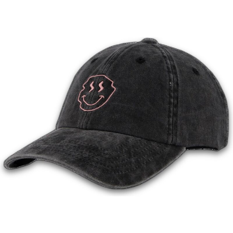 czarna-zakrzywiona-czapka-regulowana-smiley-washed-od-pica-pica czarna-zakrzywiona-czapka-regulowana-smiley-washed-od-pica-pica