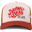 czapki-zakrzywiona-brazowy-snapback-surfing-sucks-coastal