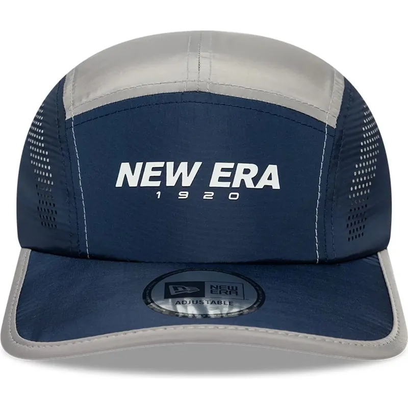 czapka-5-panel-zakrzywiona-granatowa-regulowana-runner-colour-block-new-era