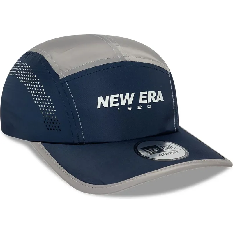czapka-5-panel-zakrzywiona-granatowa-regulowana-runner-colour-block-new-era
