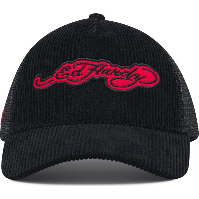 czapki-zakrzywiona-czarny-snapback-embroidery-applique-cord-ed-hardy