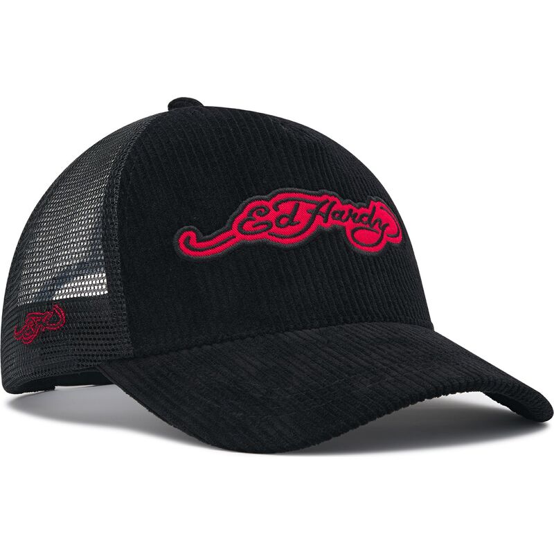 czapki-zakrzywiona-czarny-snapback-embroidery-applique-cord-ed-hardy