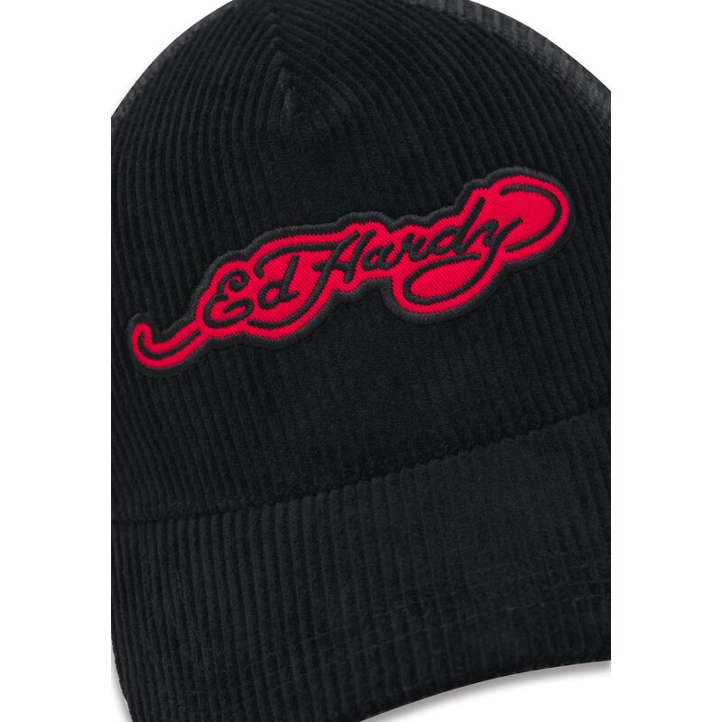 czapki-zakrzywiona-czarny-snapback-embroidery-applique-cord-ed-hardy