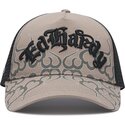 czapki-zakrzywiona-szary-snapback-flaming-ed-hardy