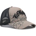 czapki-zakrzywiona-szary-snapback-flaming-ed-hardy