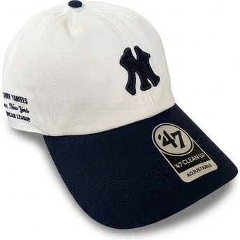 Czapki zakrzywiona beżowy taśma regulowana Clean Up Contemporary Two Tone New York Yankees MLB 47 Brand