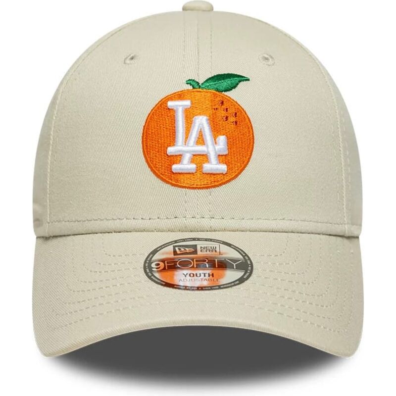 czapki-zakrzywiona-bezowy-tasma-regulowana-dla-dziecka-9forty-fruit-icon-orange-los-angeles-dodgers-mlb-new-era
