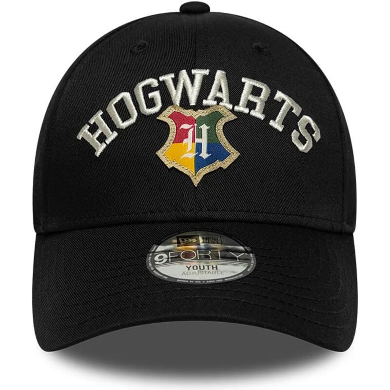 czapki-zakrzywiona-czarny-snapback-dla-dziecka-9forty-wordmark-hogwarts-harry-potter-new-era