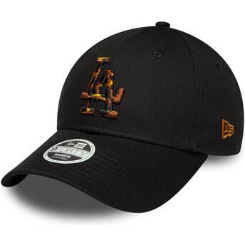 Czapki zakrzywiona czarny taśma regulowana 9FORTY Tort Infill Los Angeles Dodgers MLB New Era