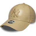 czapki-zakrzywiona-bezowy-tasma-regulowana-9forty-pu-pattern-new-york-yankees-mlb-new-era