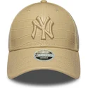czapki-zakrzywiona-bezowy-tasma-regulowana-9forty-pu-pattern-new-york-yankees-mlb-new-era