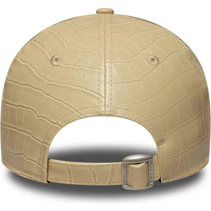 czapki-zakrzywiona-bezowy-tasma-regulowana-9forty-pu-pattern-new-york-yankees-mlb-new-era