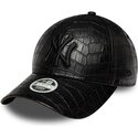 czapki-zakrzywiona-czarny-tasma-regulowana-9forty-pu-pattern-new-york-yankees-mlb-new-era