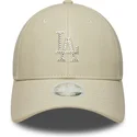 czapki-zakrzywiona-bezowy-snapback-9forty-m-crown-pu-diamante-los-angeles-dodgers-mlb-new-era