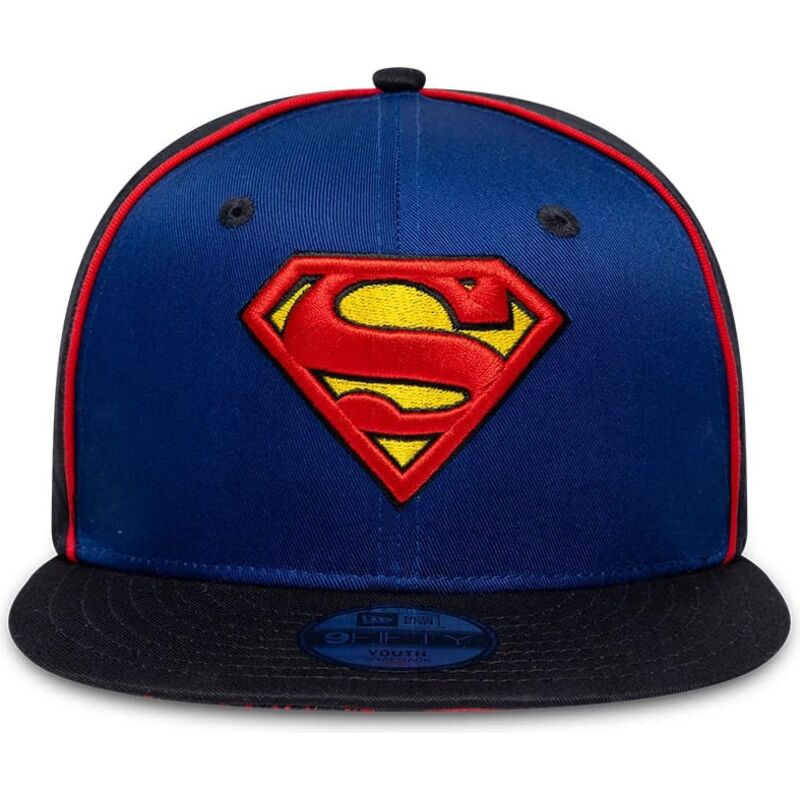 czapki-plaska-niebieski-snapback-dla-dziecka-9fifty-piping-superman-dc-comics-new-era czapki-plaska-niebieski-snapback-dla-dziecka-9fifty-piping-superman-dc-comics-new-era