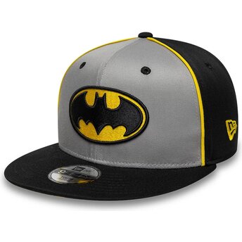 Czapki płaska szary snapback dla dziecka 9FIFTY Piping Batman DC Comics New Era
