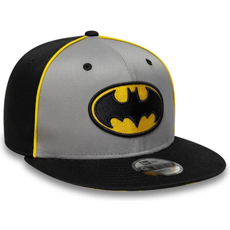 czapki-plaska-szary-snapback-dla-dziecka-9fifty-piping-batman-dc-comics-new-era