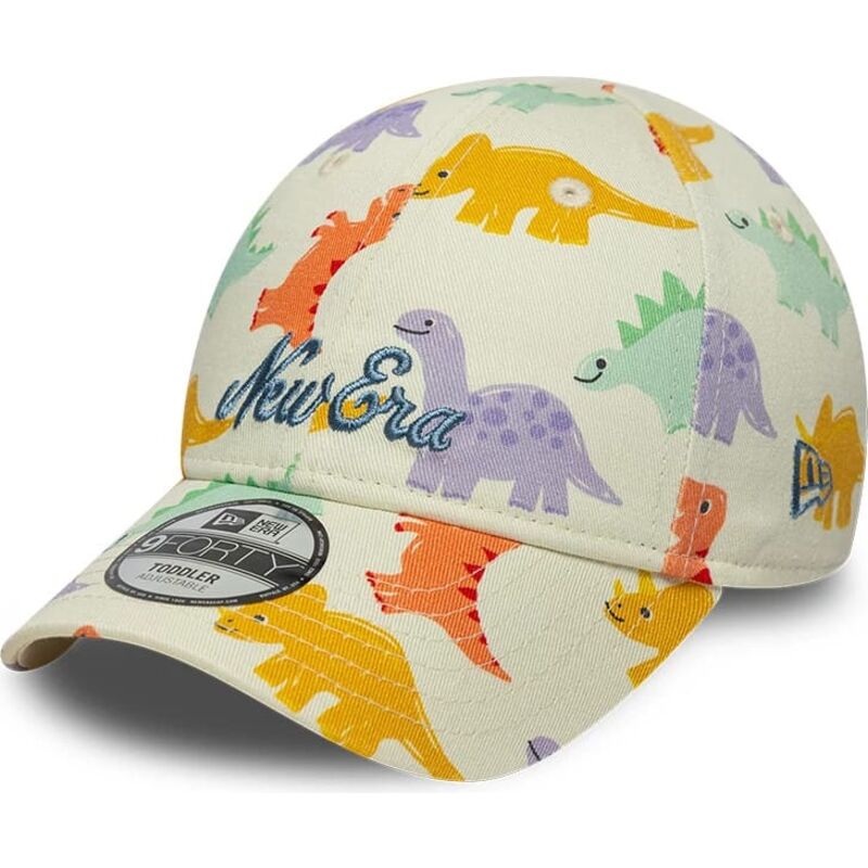 czapki-zakrzywiona-wielokolorowy-tasma-regulowana-9forty-all-over-print-dino-new-era