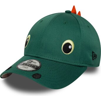 Czapki zakrzywiona zielony snapback dla dziecka 9FORTY Dino Face New Era