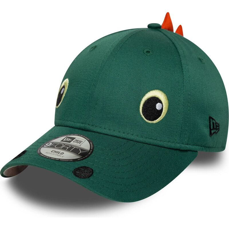 czapki-zakrzywiona-zielony-snapback-dla-dziecka-9forty-dino-face-new-era