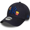 czapki-zakrzywiona-granatowy-tasma-regulowana-dla-dziecka-9forty-food-icon-new-york-yankees-mlb-new-era