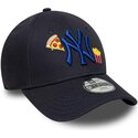 czapki-zakrzywiona-granatowy-tasma-regulowana-dla-dziecka-9forty-food-icon-new-york-yankees-mlb-new-era