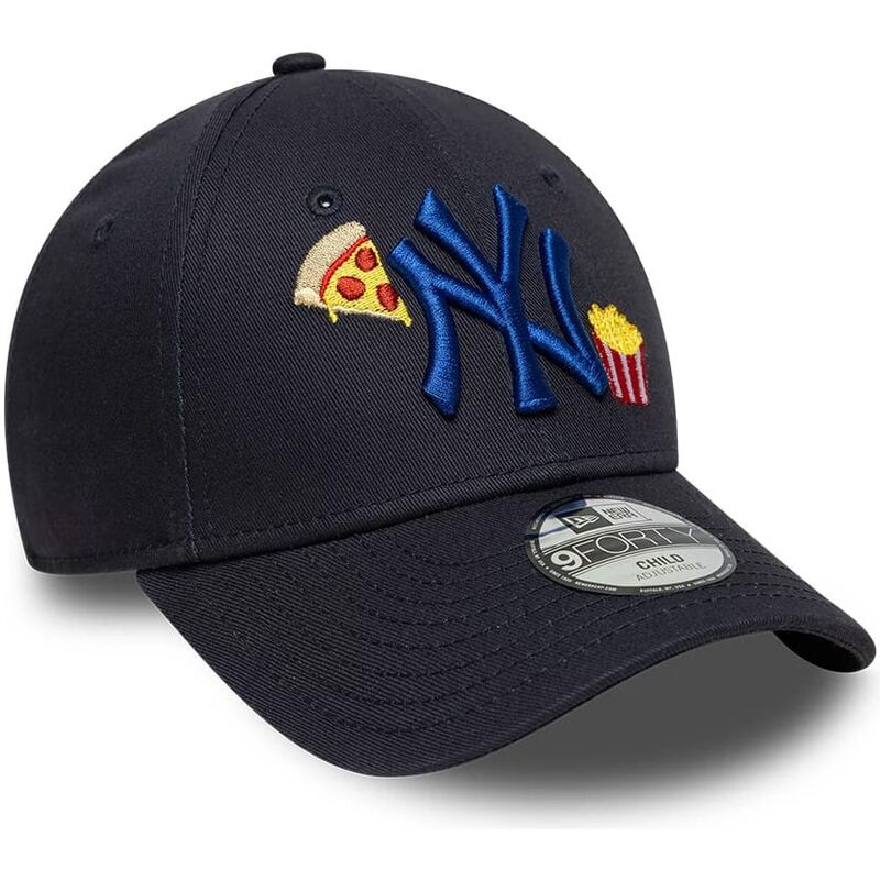 czapki-zakrzywiona-granatowy-tasma-regulowana-dla-dziecka-9forty-food-icon-new-york-yankees-mlb-new-era