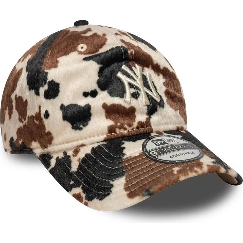 czapki-zakrzywiona-brazowy-tasma-regulowana-9twenty-animal-print-new-york-yankees-mlb-new-era