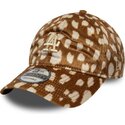 czapki-zakrzywiona-brazowy-tasma-regulowana-9twenty-animal-print-los-angeles-dodgers-mlb-new-era
