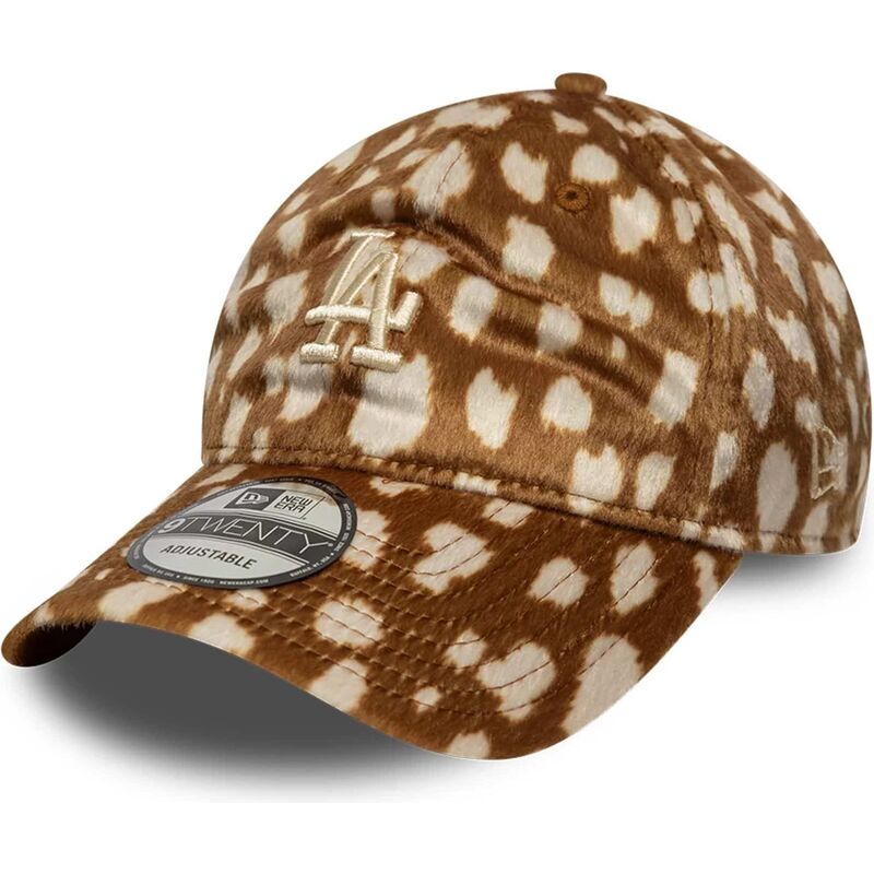 czapki-zakrzywiona-brazowy-tasma-regulowana-9twenty-animal-print-los-angeles-dodgers-mlb-new-era