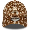 czapki-zakrzywiona-brazowy-tasma-regulowana-9twenty-animal-print-los-angeles-dodgers-mlb-new-era