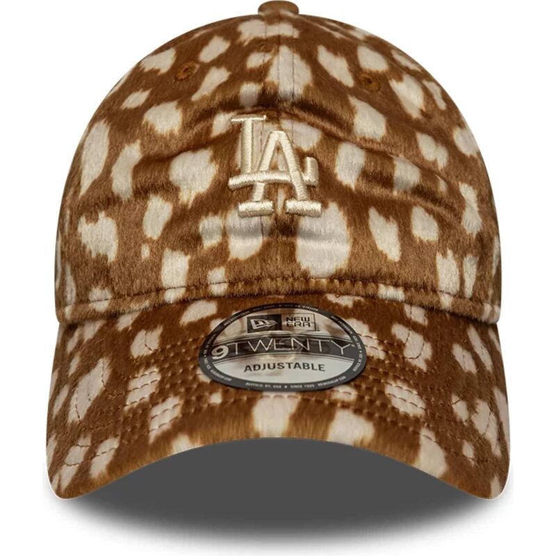 czapki-zakrzywiona-brazowy-tasma-regulowana-9twenty-animal-print-los-angeles-dodgers-mlb-new-era