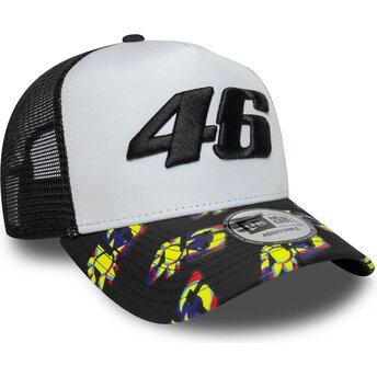 Czapki zakrzywiona czarny snapback E Frame Print Visor Valentino Rossi VR46 MotoGP New Era