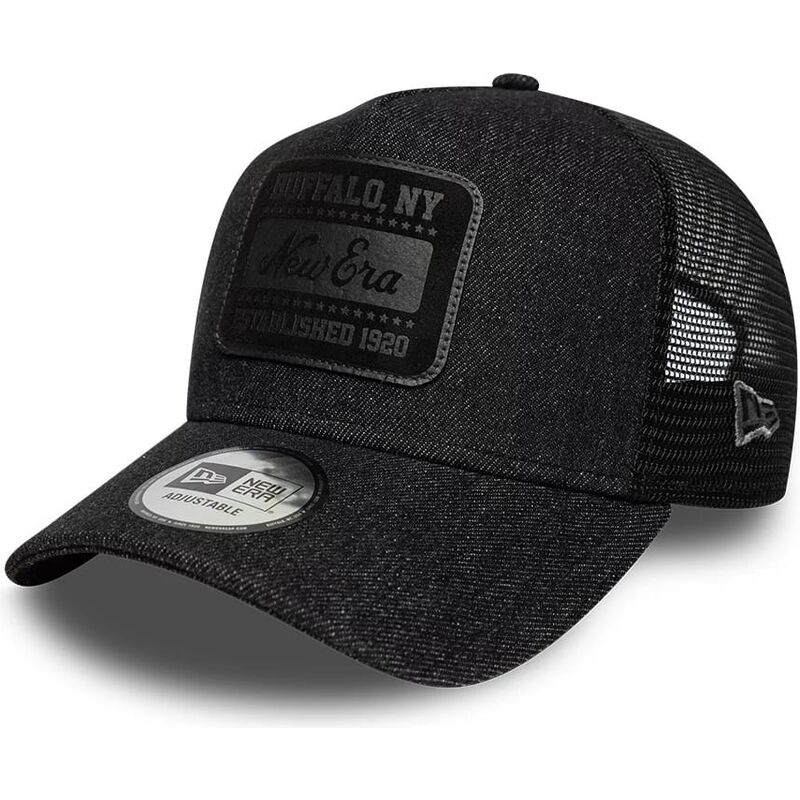 czapki-zakrzywiona-czarny-snapback-a-frame-patch-denim-new-era czapki-zakrzywiona-czarny-snapback-a-frame-patch-denim-new-era