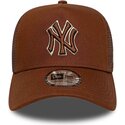 czapki-zakrzywiona-brazowy-snapback-e-frame-outline-new-york-yankees-mlb-new-era