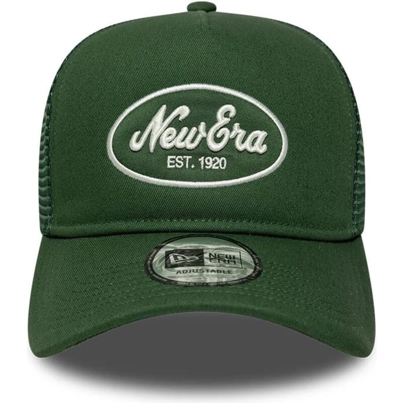 czapki-zakrzywiona-zielony-snapback-a-frame-oval-patch-foam-new-era