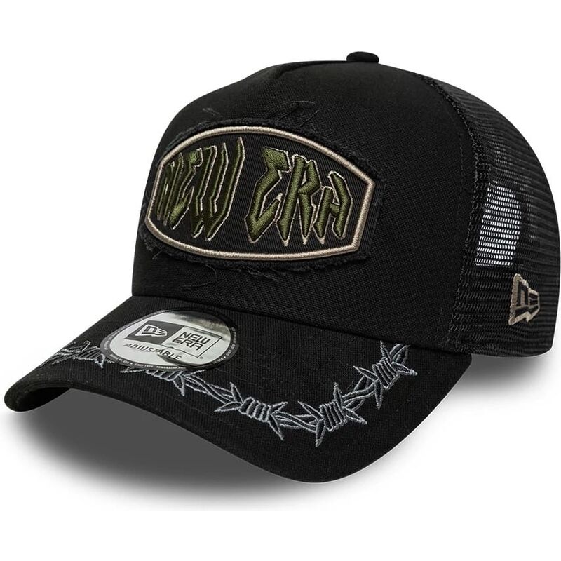 czapki-zakrzywiona-czarny-snapback-e-frame-distressed-patch-new-era