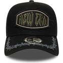 czapki-zakrzywiona-czarny-snapback-e-frame-distressed-patch-new-era
