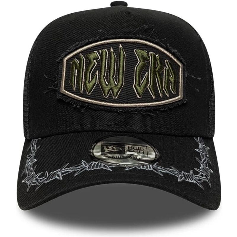 czapki-zakrzywiona-czarny-snapback-e-frame-distressed-patch-new-era