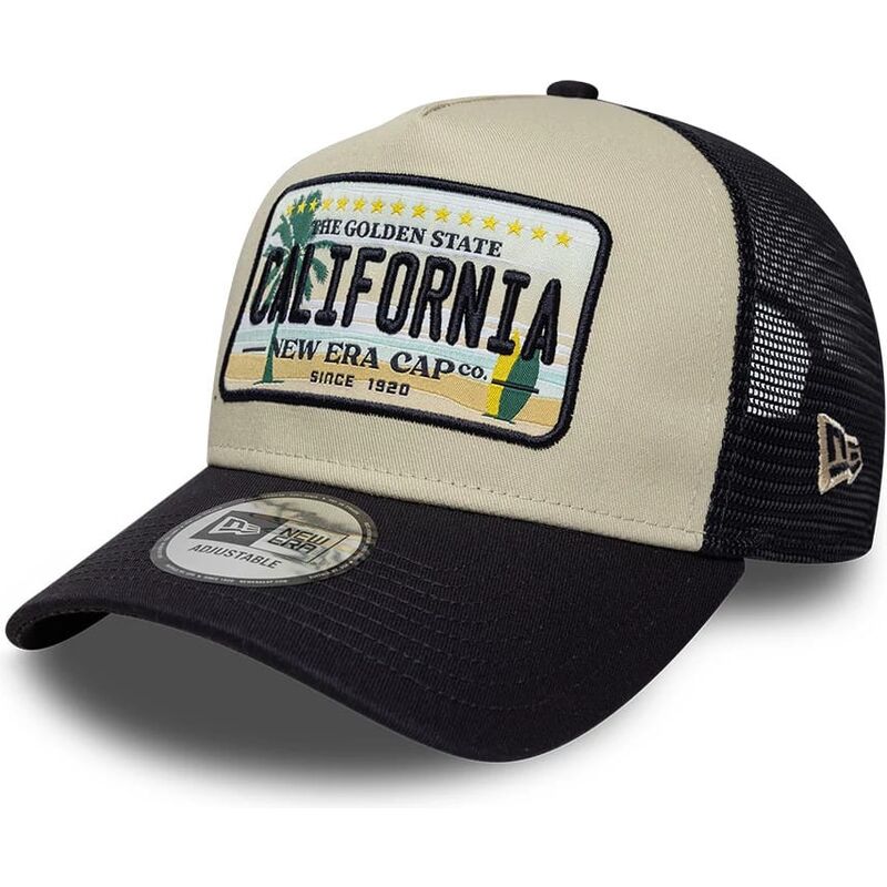 czapki-zakrzywiona-bezowy-snapback-a-frame-license-plate-california-new-era