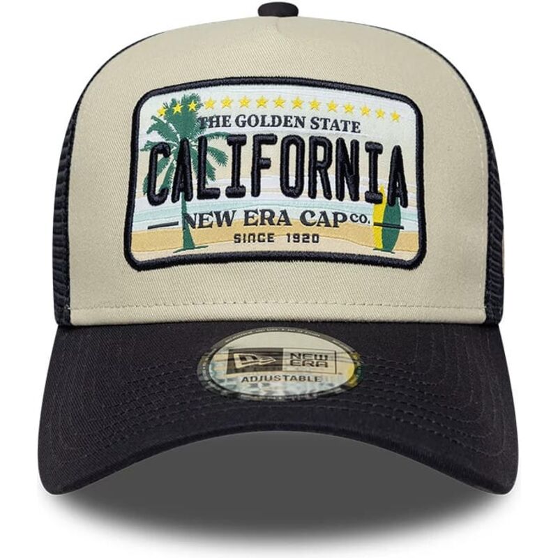 czapki-zakrzywiona-bezowy-snapback-a-frame-license-plate-california-new-era