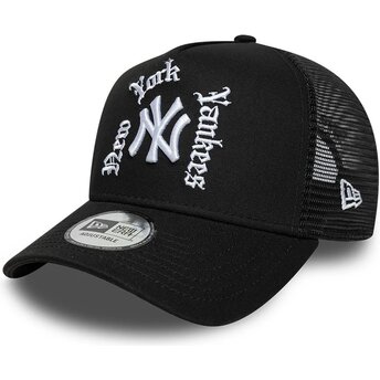 Czapki zakrzywiona czarny snapback A Frame Wordmark New York Yankees MLB New Era
