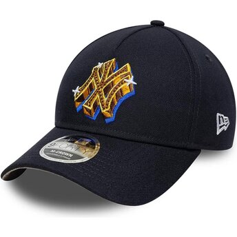 Czapki zakrzywiona granatowy snapback 9FORTY M-Crown A Frame Emblem New York Yankees MLB New Era