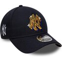 czapki-zakrzywiona-granatowy-snapback-9forty-m-crown-a-frame-emblem-new-york-yankees-mlb-new-era