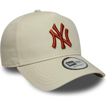 Czapki zakrzywiona beżowy snapback E Frame League Essential New York Yankees MLB New Era