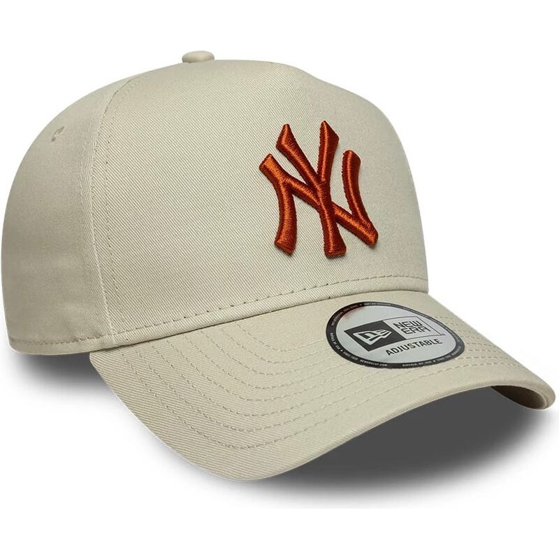 czapki-zakrzywiona-bezowy-snapback-e-frame-league-essential-new-york-yankees-mlb-new-era