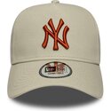 czapki-zakrzywiona-bezowy-snapback-e-frame-league-essential-new-york-yankees-mlb-new-era