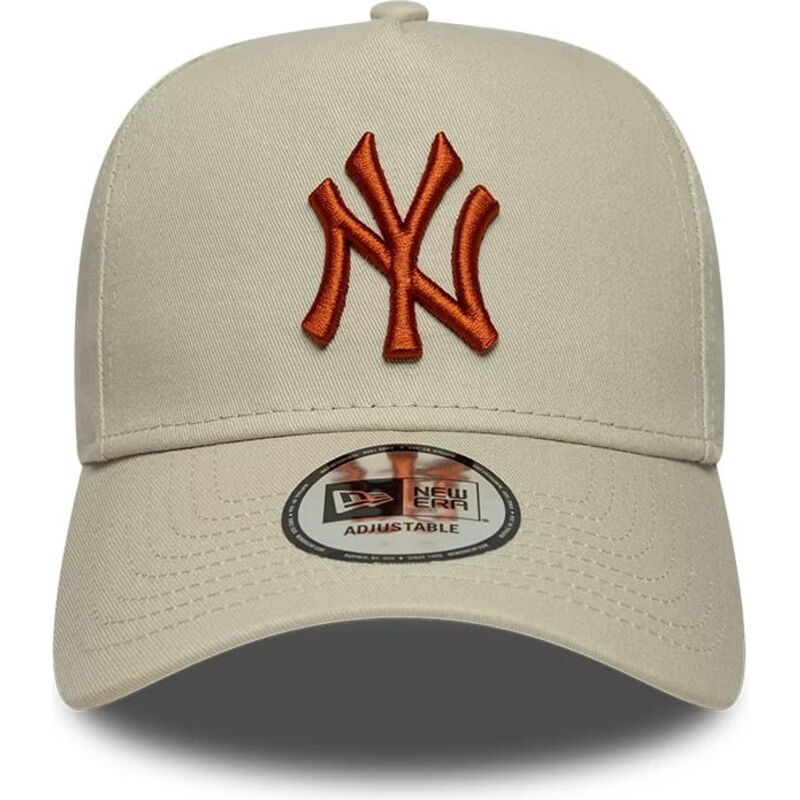 czapki-zakrzywiona-bezowy-snapback-e-frame-league-essential-new-york-yankees-mlb-new-era